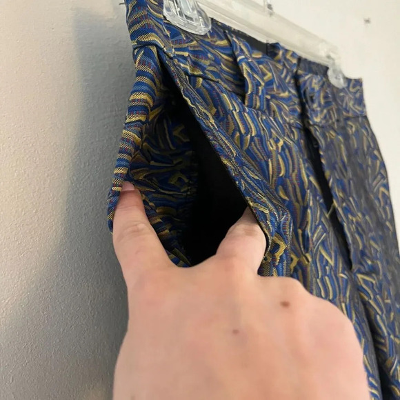 Alejandro Calderon Womens Colorful Ankle Dress Pants Geometric Tapered 31x31 - Picture 6 of 8